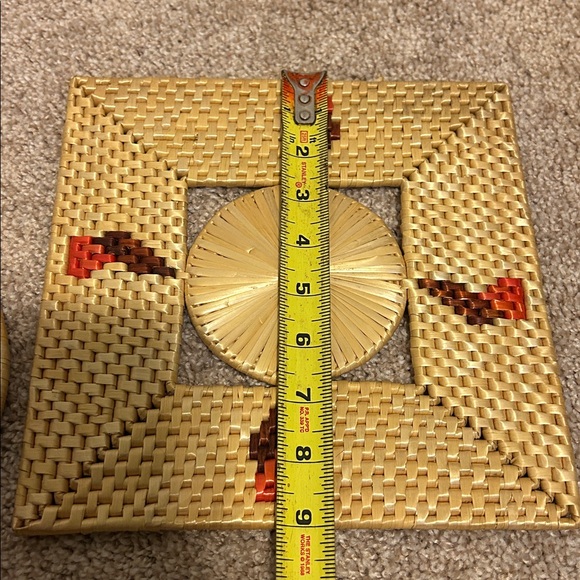 Woven Wall Decor Set with Red and Black Accents - Picture 6 of 6